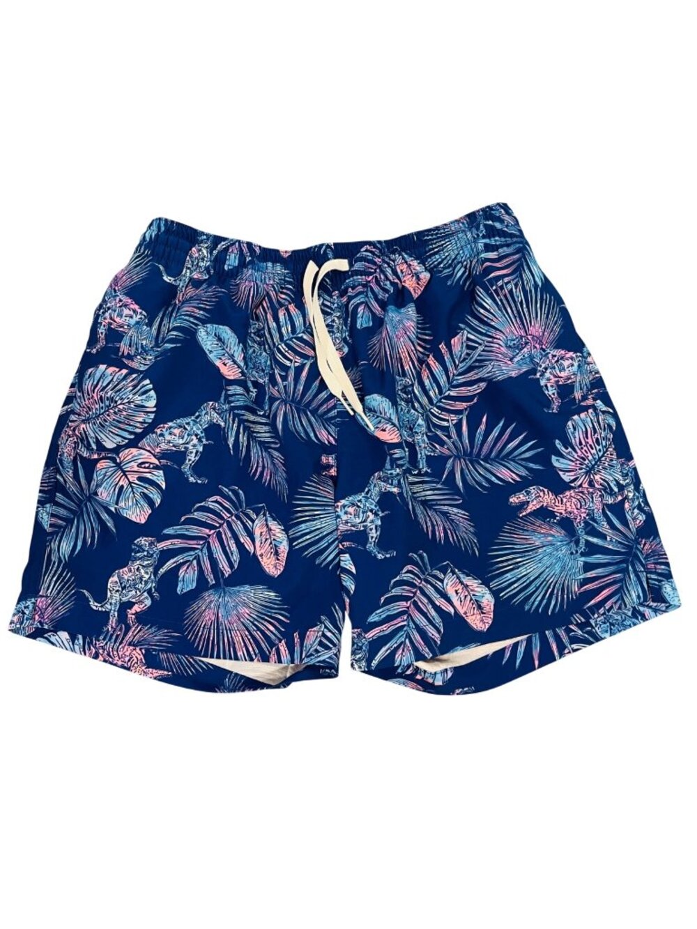 Chubbies Mens Medium Prehistoric Blues 5.5” Classic Swim Trunks Lined Dinosaurs